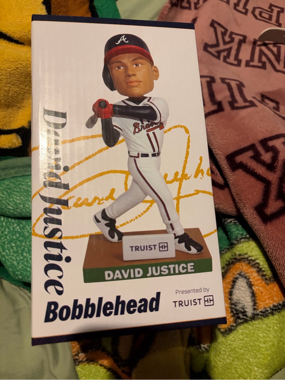 David Justice Atlanta Braves Bobblehead - White & Red